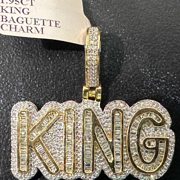 10kt real gold and real diamond charm (not moissanite)